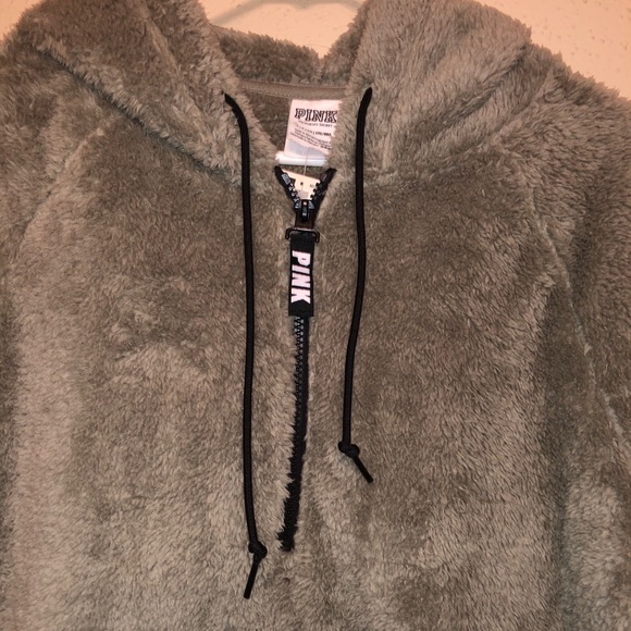 PINK Mint Green Half-Zip Hoodie / Pullover - Picture 4 of 5